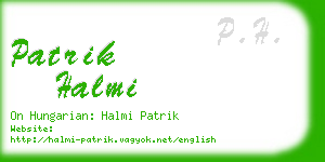 patrik halmi business card